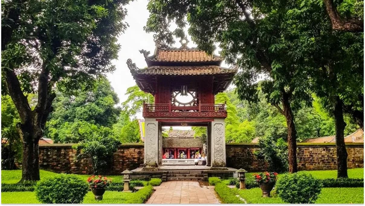 Temple of Literature, historic Confucian temple in Hanoi, Vietnam