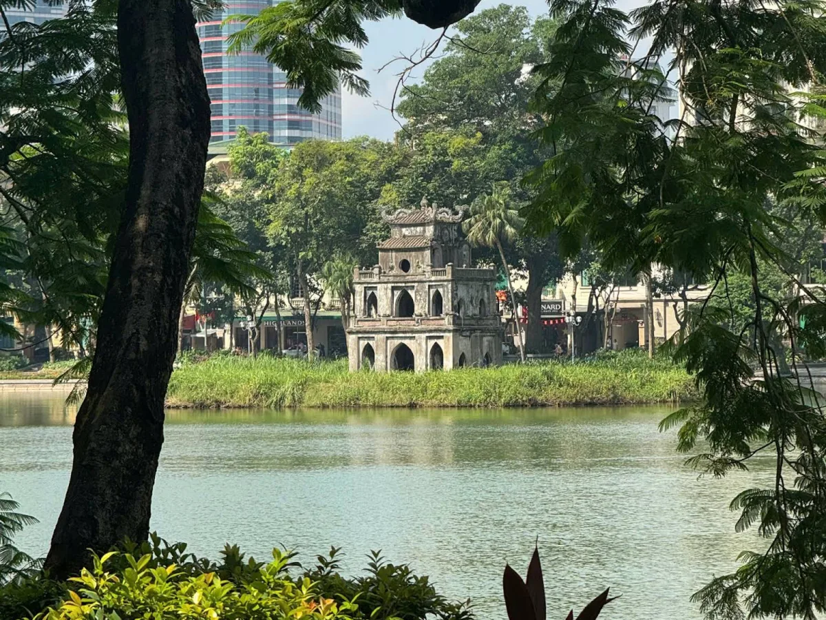 Turtle Tower Hanoi – the iconic landmark in the middle of Hoan Kiem Lake, Vietnam