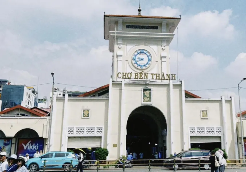 Ben Thanh Market – the iconic landmark and bustling shopping destination in the heart of Ho Chi Minh City, Vietnam.